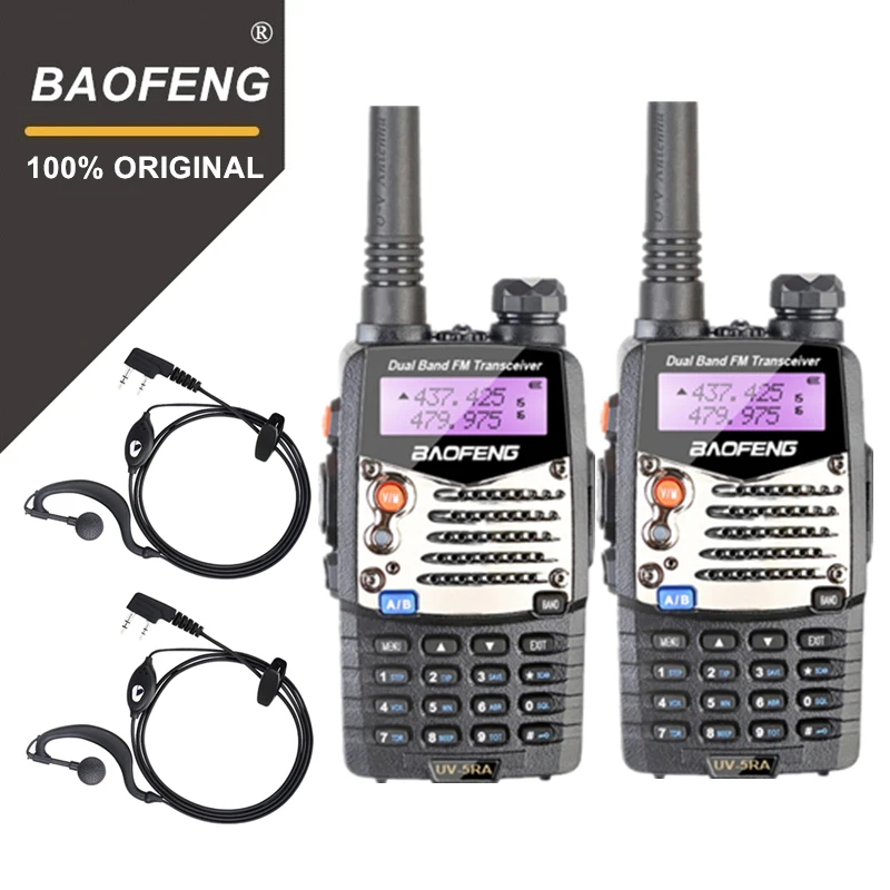 2PCS Baofeng UV-5RA Walkie Talkie Upgraded Version UV 5RA Dual Band CB Radio VOX FM Transceiver for Hunting Two Way Radio