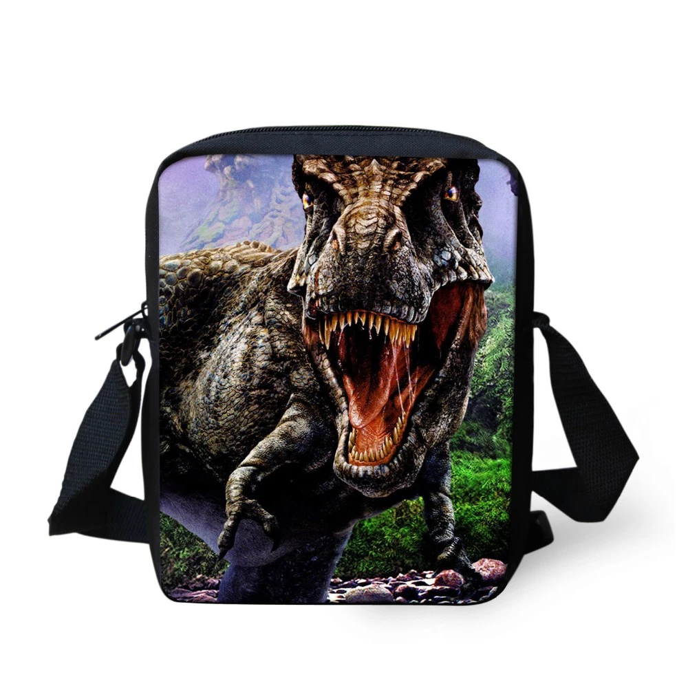 Brand Designer Men Male Travel Messenger Bags Cool 3D Dinosaur Animal Small Shoulder Bag Bolsas Boys Kids Male Crossbody Bag