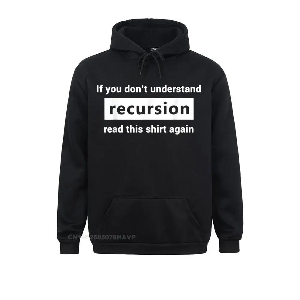 Programmer Recursion Definition Programming For Coders Hoodie Men's Sweatshirts Simple Style Hoodies Brand Hoods Long Sleeve