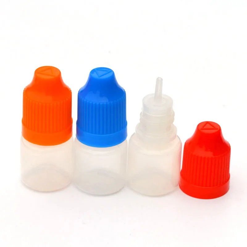 50pcs 3ml Soft PE Plastic Dropper Bottle E Liquid Dropper Bottles With Childproof Cap Empty Vials