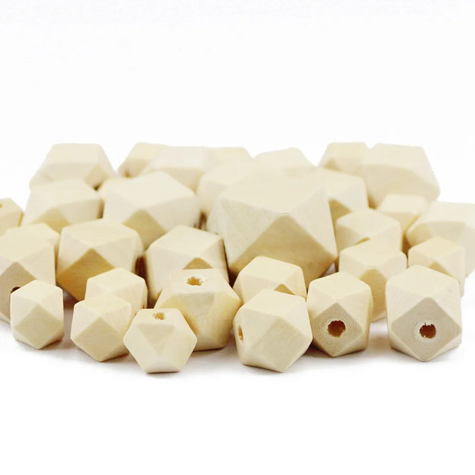 Natural Wood 10~20MM Octagonal Spacer Loose Beads For Jewelry Making DIY Wooden Handmade Necklace&Bracelets Toys Accessories