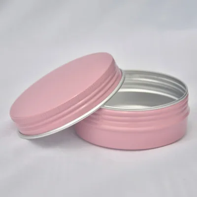 

60ml Empty Aluminium Cosmetic Pot Jar Tin Container Box Screw Lid Can Bottle Case Craft Lot Pink Colors