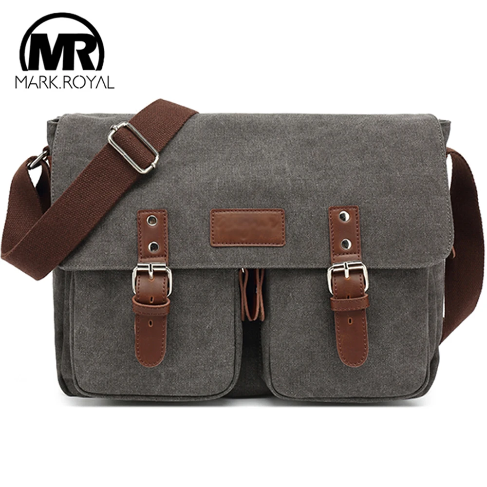 MARKROYAL Canvas Casual Portable Messenger Bag Briefcase Bags Quality Guaranteed Trend Simple Pack Gray Dropshipping