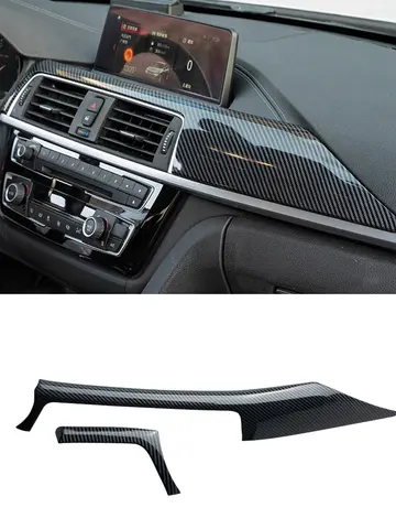 Carbon Fiber Pattern Interior ABS Trim Center Control Panel Trim for BMW F30 F34 F32 F33 F36 Accessories 2013-2018 Car Styling