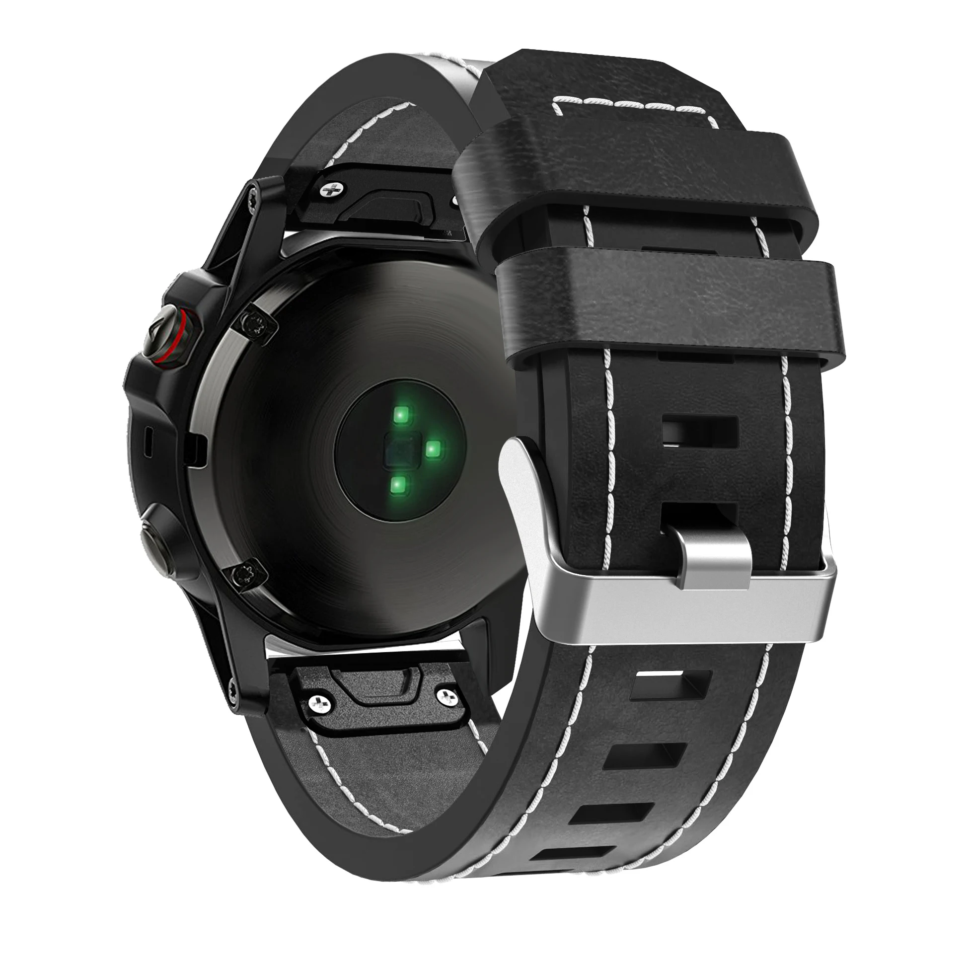 Nueva correa de reloj de pulsera deportiva de cuero, pulsera de enlace rápido de fácil ajuste, cinturón de 26MM para Garmin Fenix 5X, pulsera de reloj inteligente de moda