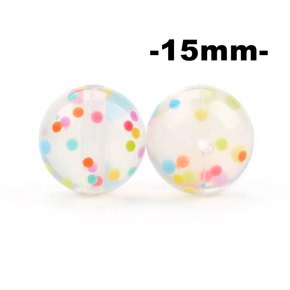 LOFCA 100 Stück/Lot Silikonperlen, 15 mm, lebensmittelechtes Silikon, BPA-frei, für Schlüsselanhänger, Halskette, Zubehör zur Herstellung von Schmuck