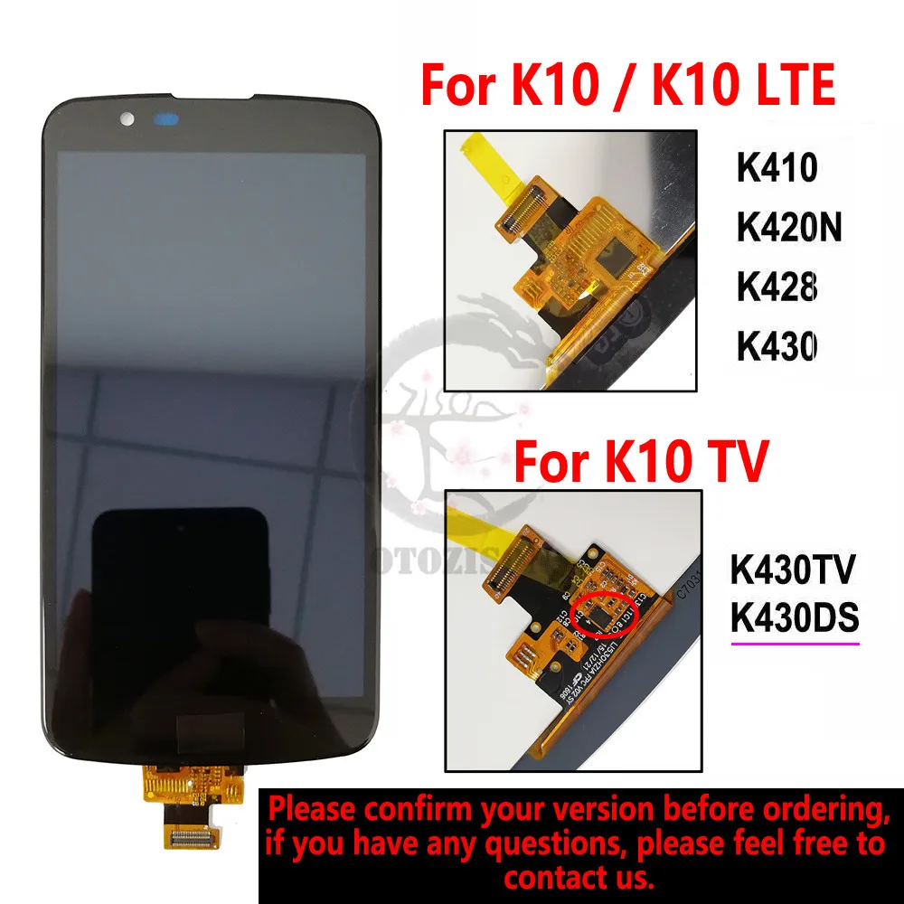 LCD With Frame For LG K10 LTE K410 K420N K420 K430 K430DS / K10 TV K10TV K430TV Full Display Screen Touch Digitizer Assembly