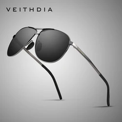 VEITHDIA Sunglasses Men Vintage Alloy Polarized UV400 Classic Brand Sports Sun Glasses Male Coating Lens Driving Eyewear 3028