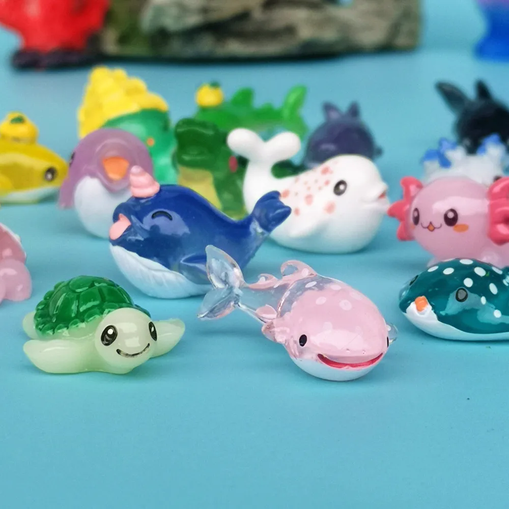 50 Mini Figuras De Animales Marinos De Resina, 25 Diseños Variados, Efecto 3D, Ideales Para Manualidades, Joyería Y Decoración De Verano
