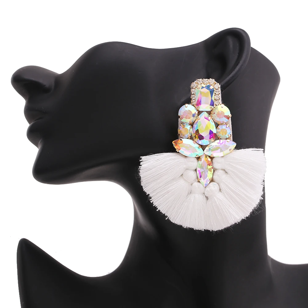 Aretes Boho Statement Bohemian Big Fringed Tassel Drop Earrings For Women Handmade Ethnic Shell Beads Dangle Earrings Brincos