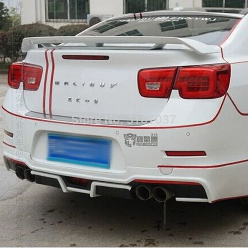 

For Chevrolet Malibu Spoiler 2012-2018 ABS Plastic Rear Roof Spoiler Wing Trunk Lip Boot Cover Car Styling