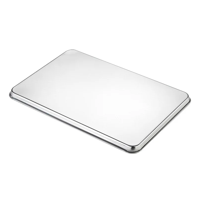 Stainless Steel Rectangle Storage Baking Tray Plates for Food Bread Container Steamed Sausage Dishes Tableware Kitchen Organizer