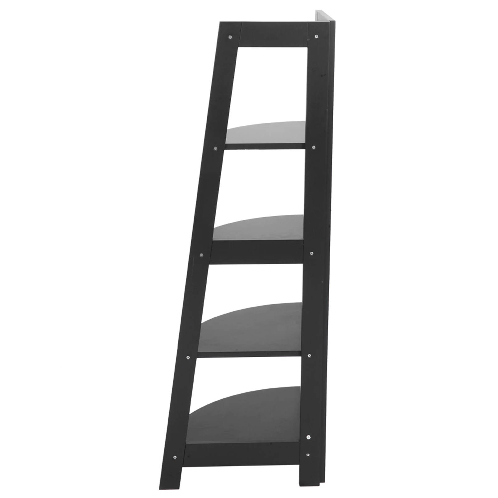 5 Tier Corner Shelf Stand Storage rack Wood Display Storage Home Furniture Black for Home and Office