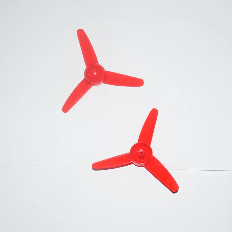 10pcs red 80mm propeller fan leaf plastic rc car robot ship four six axis aircraft diy toys parts model accessories baby toy for