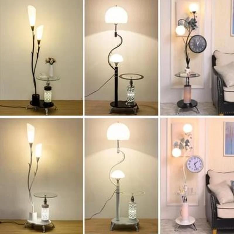 

Modern Nordic 2 Lights Floor Lamp Tea Table Standing Light Living Room Bedroom LED Fixtures Creative Bedside Lamp Home Lighting