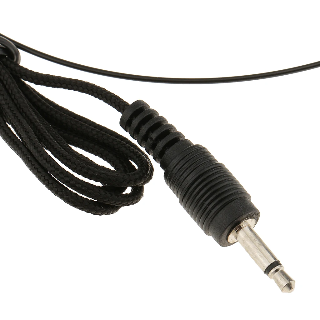 Black Wired Ear Hook Headset, Headworn Microfone, 3,5mm, ângulo reto, 4Pcs