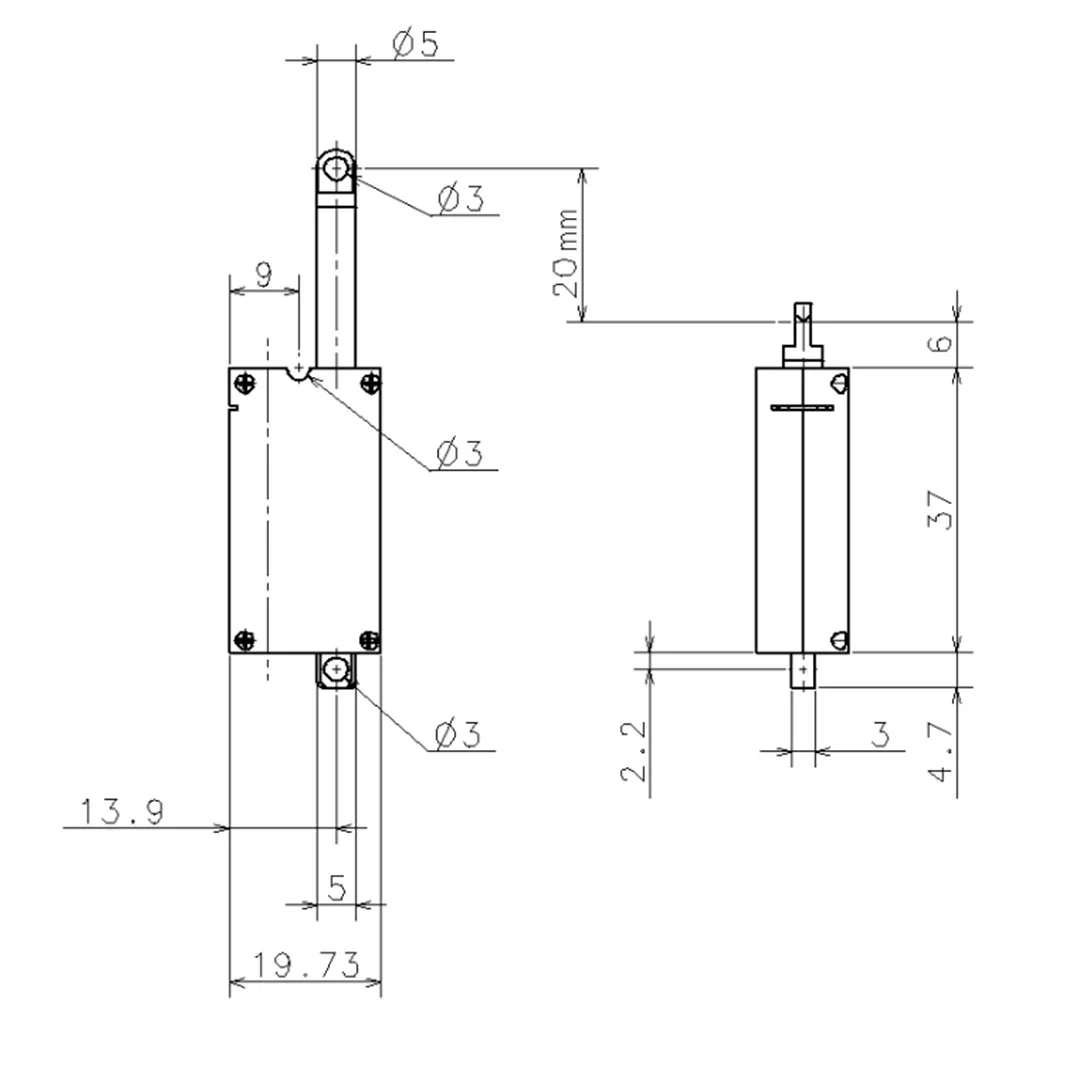 Servo Electric Cylinder Retractable Rod Mini Linearly Actuator Drive 30N 6mm/s PWM and TTL Control