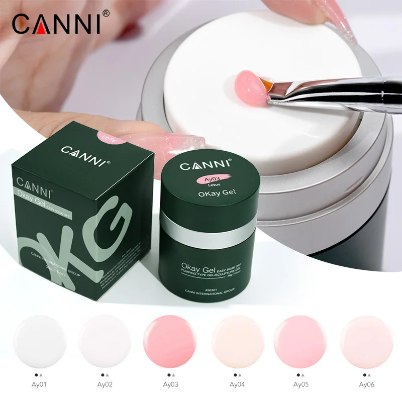 CANNI Okay Gel New Arrivals 30g Extension Gel 6 Colors Air Pump Design Easy Soak Off UV LED Manicure Function Sculpture Gel