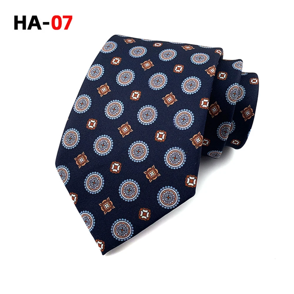 Männer Luxus Krawatte 8 cm Seide Krawatte Für Männer 2022 Druck Vintage Design Krawatte Seide Gefühl Krawatte Für hochzeit Party Geschenke Streifen
