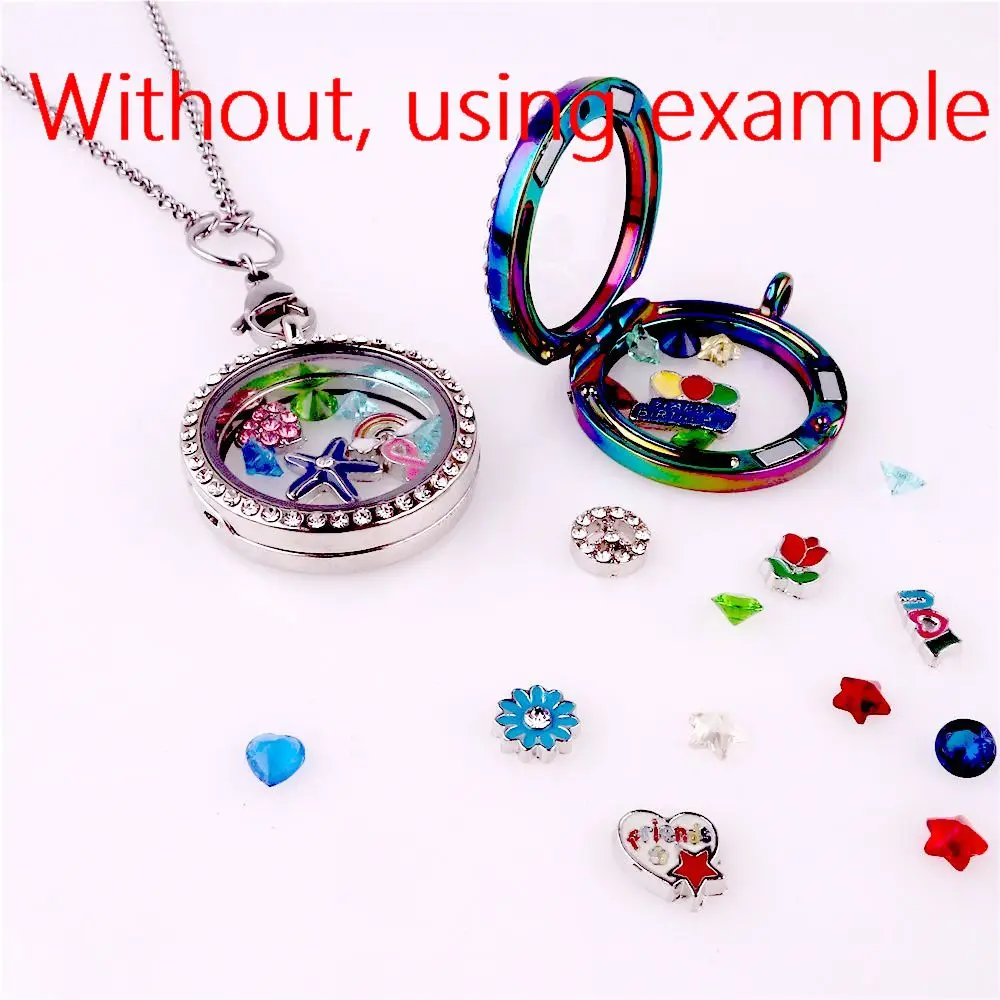 40Pcs/Lot Classic Rhinestone Alloy Travel  Theme Camera Floating Charms Fit Living  Memory Locket Bracelet Jewelry Making