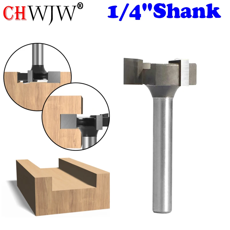 CNC Spoilboard Surfacing Router Bits, 1/4 inch 6mm Shank 1 inch Cutting Diameter, Slab Flattening Router Bit Planing Bit Wood