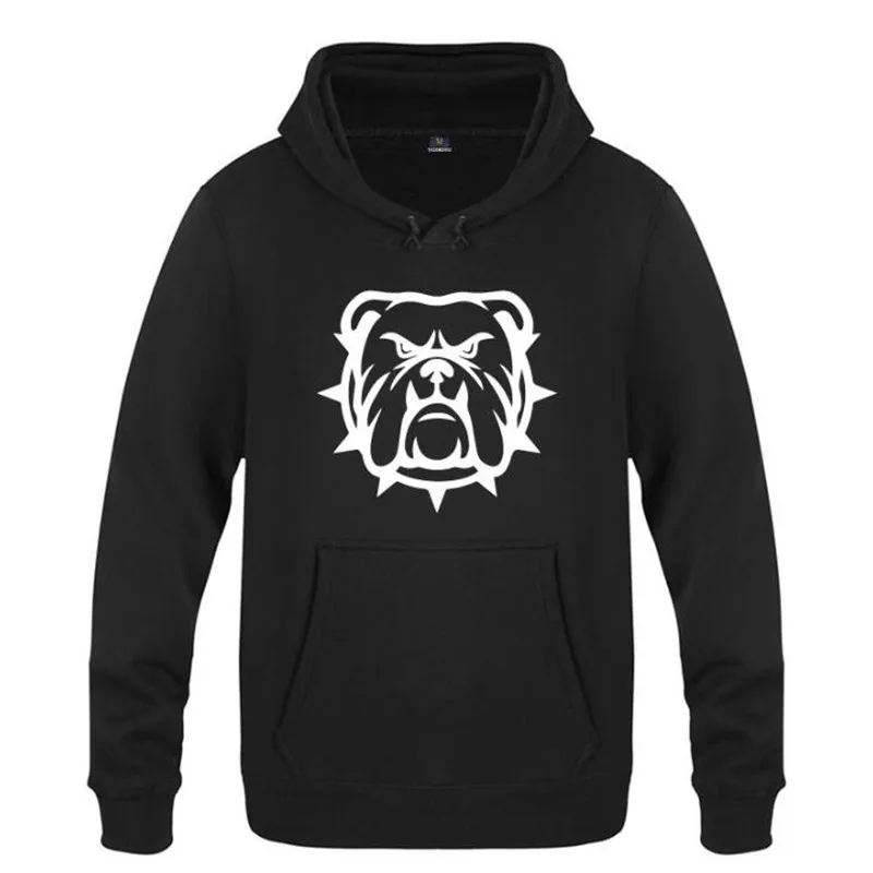 Mens Hoodies Bulldogge Printed Hoodie Men Brand Fleece Long Sleeve Men's Sweatshirts Autumn Winter Skate Pullover Man's Gown Hot