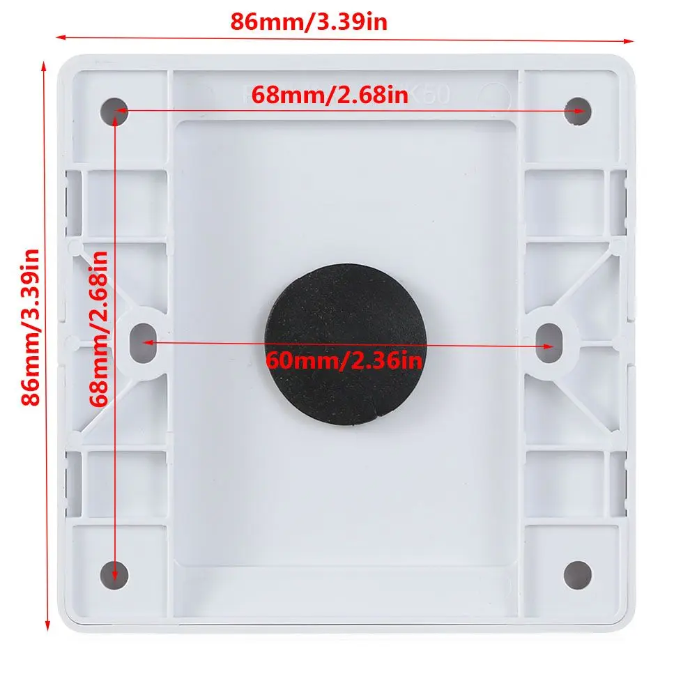 86Type White Cable Socket Panel Decorative Cover Wall Blank Panel With Outlet Hole Rubber Pad Wiring Accessories Home Improvemen
