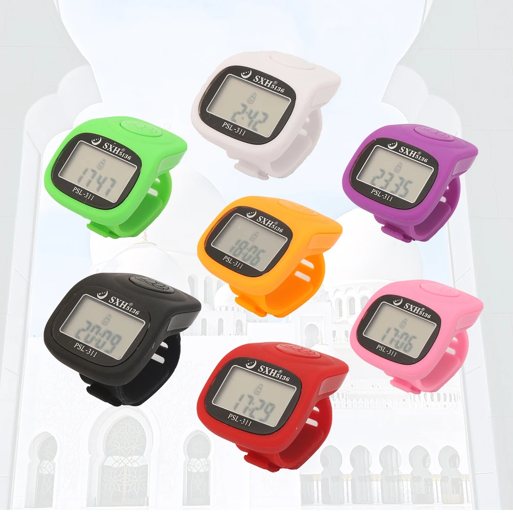 2019 new 6 digital LCD hand tally counter 8 channels LED light time new function electronic prayer silicon ring counter freeship