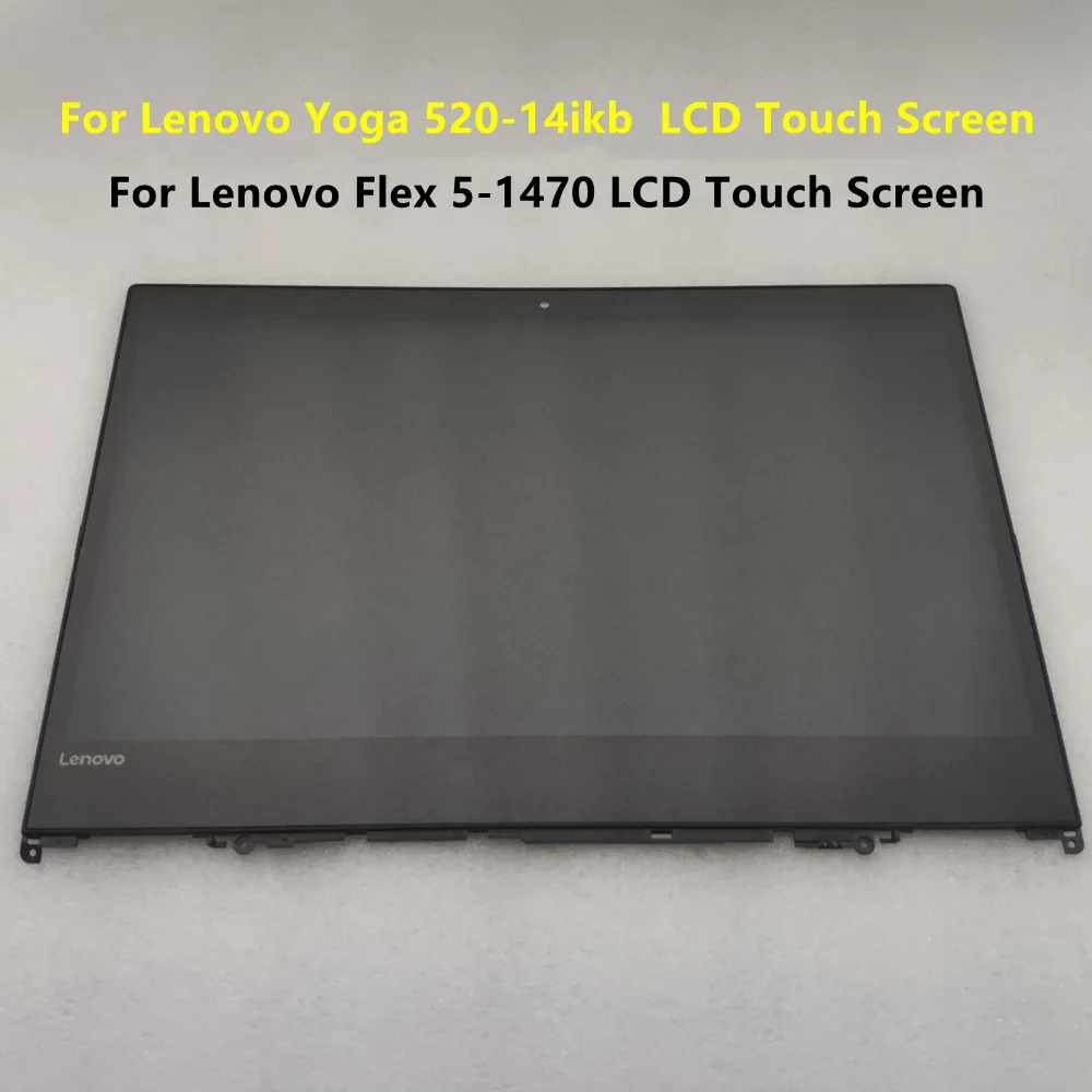 Écran LED HD tactile pour ordinateur portable de 14 pouces, pour Lenovo Yoga 520 1470 LCD Flex 5 520