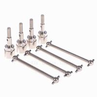 8pcs HSP Metal Drive Shaft 61mm Dogbone & Stub Wheel Axle 02033 & 02003 For 1/10 94123 94122 RC Car