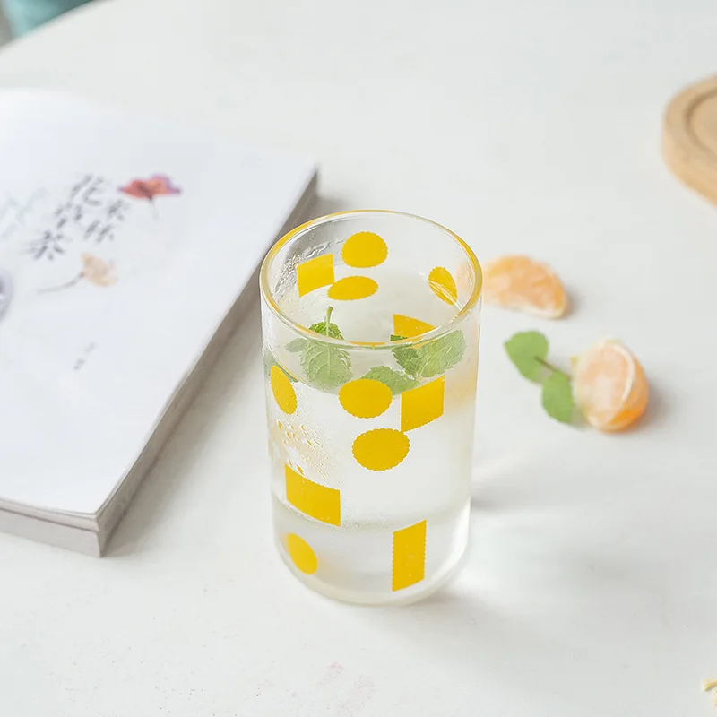 Heat-Resistant Water Cup for Children, Milk Juice Cup, Korean Style, Girl Heart, Home Restaurant, Kitchen, Ins Same Paragraph