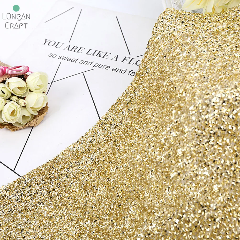 50cmX150cm Glitter Fabric Dolls Quilting Fabric For Crafts Handmade Stage Costumes Wedding Christmas Decorative Fabric