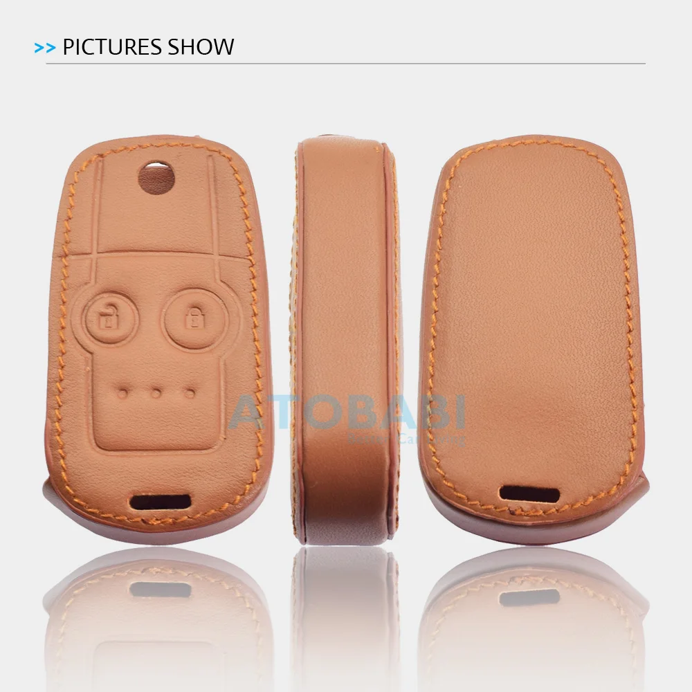 Leather Car Key Cases For Honda Acura MDX RDX 2007 2008 2009 2010 2011 2012 2013 Flip Remote Control Fobs Shell Protector Cover