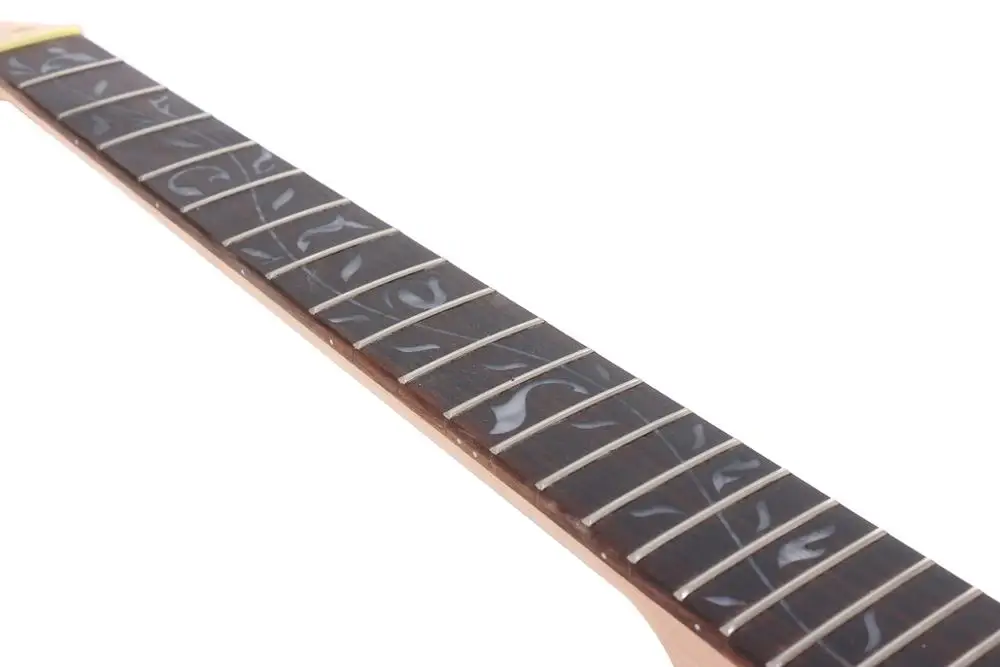 Fit Diy Electric guitar Neck 24 fret 25.5\'\' Mahogany+Rosewood Fretboard Truss Rod Unfinished Guitar Project