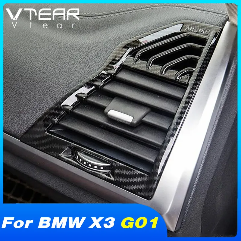 Vtear Front Air Outlet Cover Accessories Interior Details Decoration Trim Car Dashboard Parts Auto Stickers For BMW X3 G01 2021