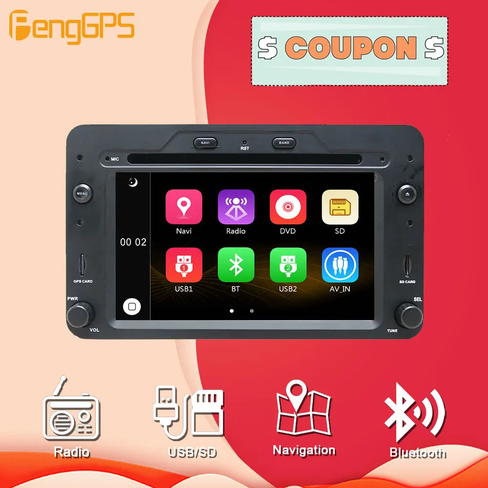 Android 10 For ALFA ROMEO Car DVD Radio Tape Recorder Stereo Multimedia Touch Screen Player GPS Navigation Head Unit DSP Carplay