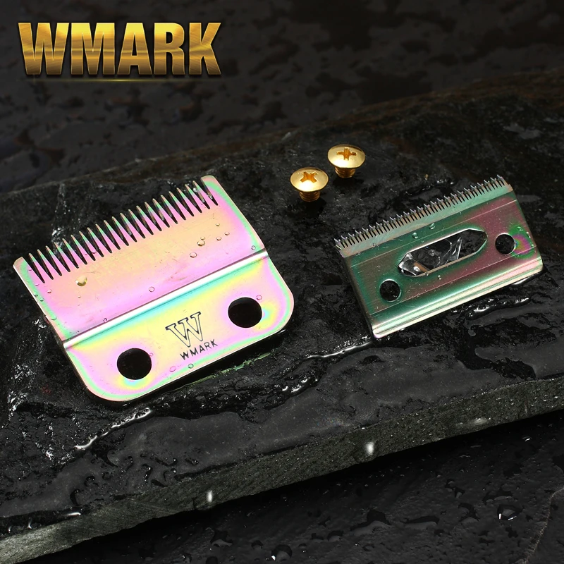 WMARK-2-Hole Lâmina Clipper Cabelo, Lâmina De Substituição, Cor Do Arco-íris, Prata, Dourado, Clipper Profissional, W-2