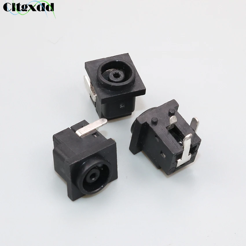 Cltgxdd 10PCS/Lot PCB Mount 6.0*4.5 MM Female DC Power Jack Plug Socket Connector Black / Yellow 6.0mm x 4.5mm