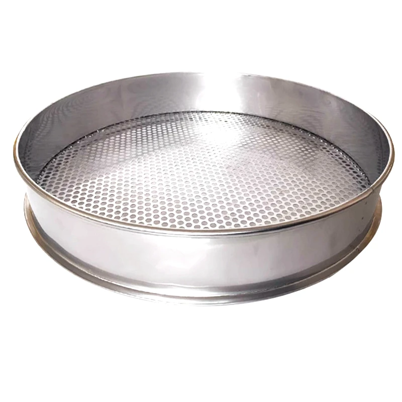 Round Hole Sieve 304 Stainless Steel Mesh Sieve 0.5-50mm Kitchen Food Bean Filter Screen Fruit Blueberry Sieve Strainer Sifter