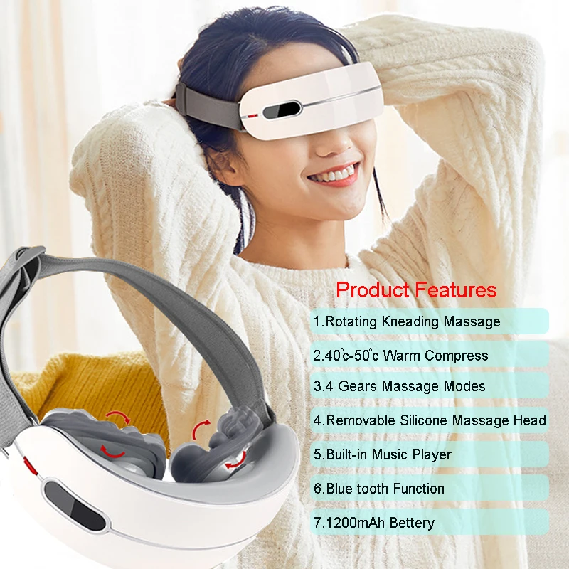 Electric Eye Massager Rotating Kneading Eye Fatigue Relieve Warm Compress Massager Music Eye Protection Anti Wrinkle Eey Beauty