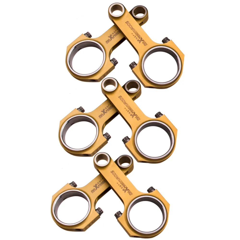 6pcs Titanized Connecting Rods for Porsche 911 2.0L 2.2L 6cyl ARP 2000 5.118