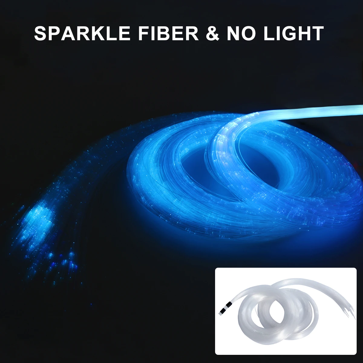 Sparkle punkt lampy PMMA włókno z tworzywa sztucznego kabel światłowodowy 0.75mm * 50 sztuk ~ 300 sztuk dla Led lekki silnik side Pointed tree wodospad kurtyna