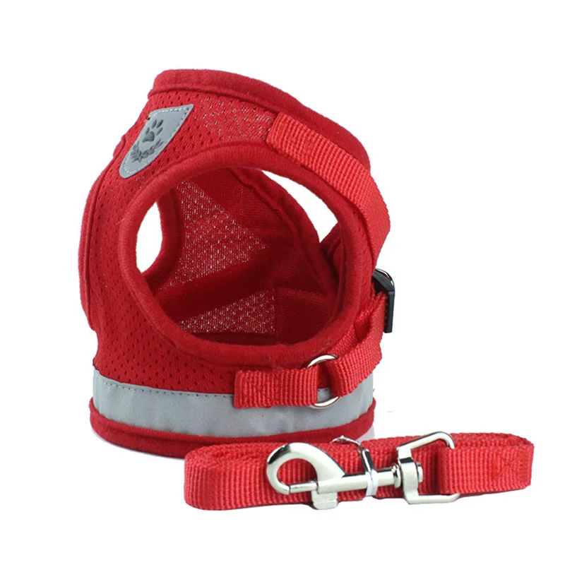 Cat Harness And Leash Set Breathable Mesh Plaid Design_voghion.com