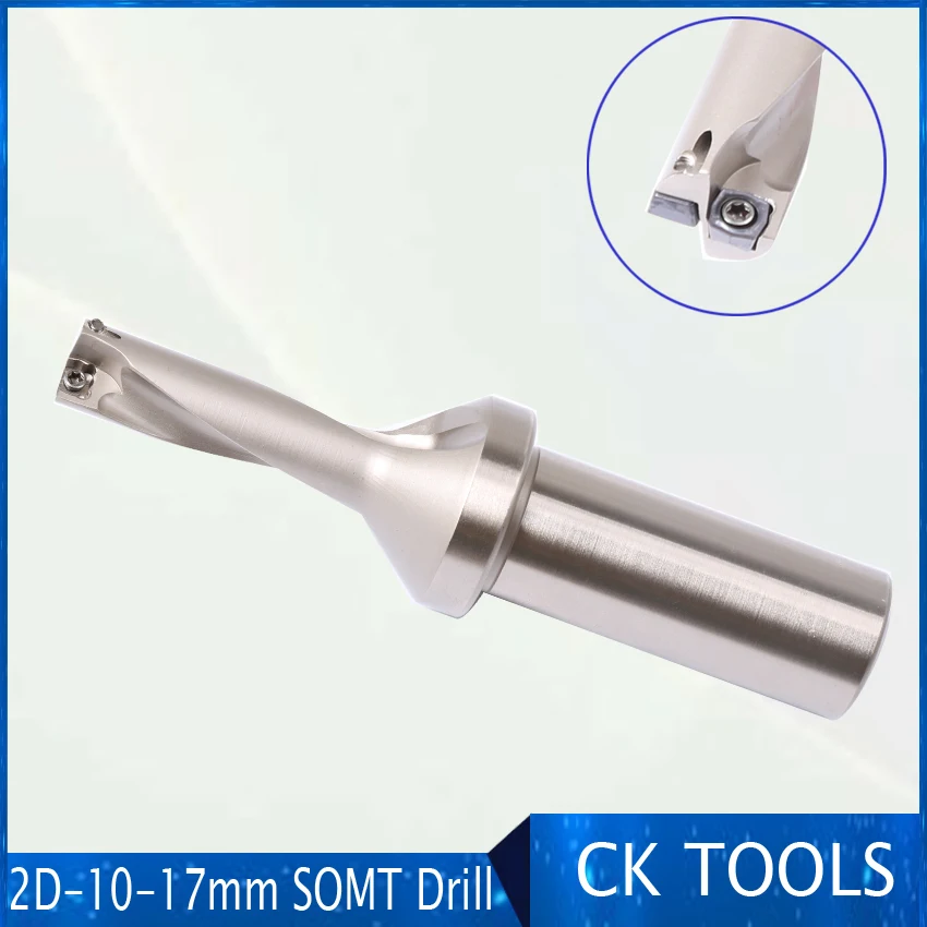 small U Drill 2D 10mm 10.5 11 12 13 14 15 16 17 mm Indexable Insert Drill Bit Tool Lathe Metal Drilling Tools for SOMT Insert