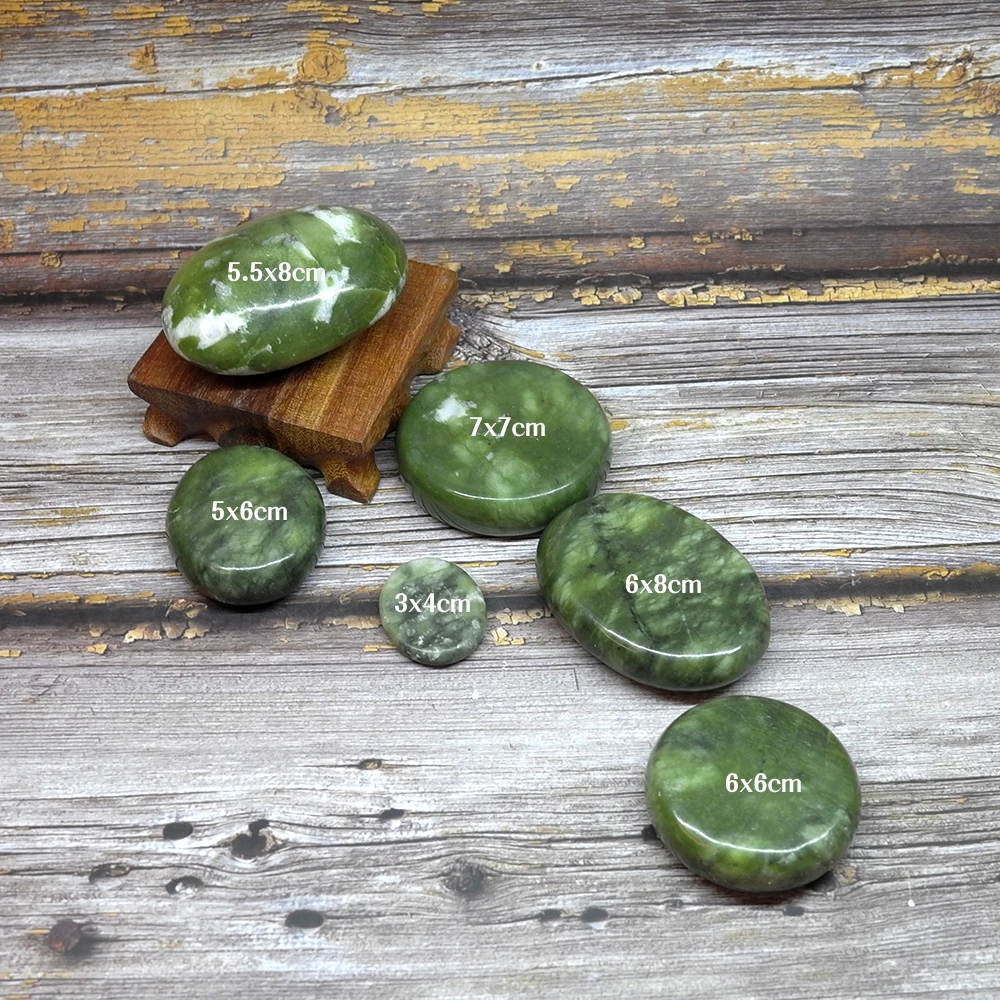 Green Jade glaze hot stone massage Set massager back massageador Health Care stones for massage spine basalt lava stone spa