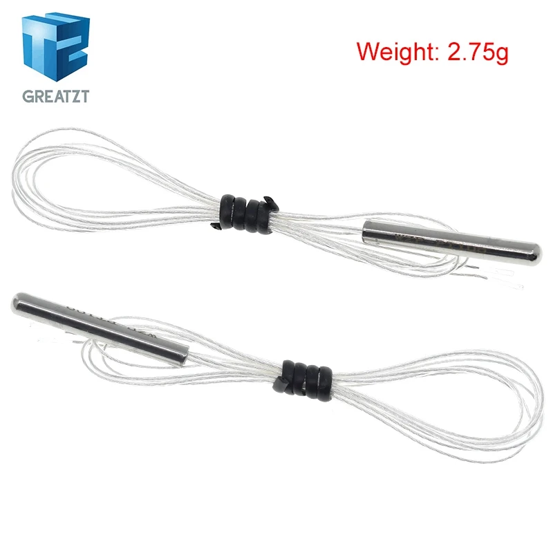 GREATZT PT100 Platinum Resister Temperature Sensor Waterproof Temp Probe -20~450 Celsius Insulated Shielding Fiberglass 50CM