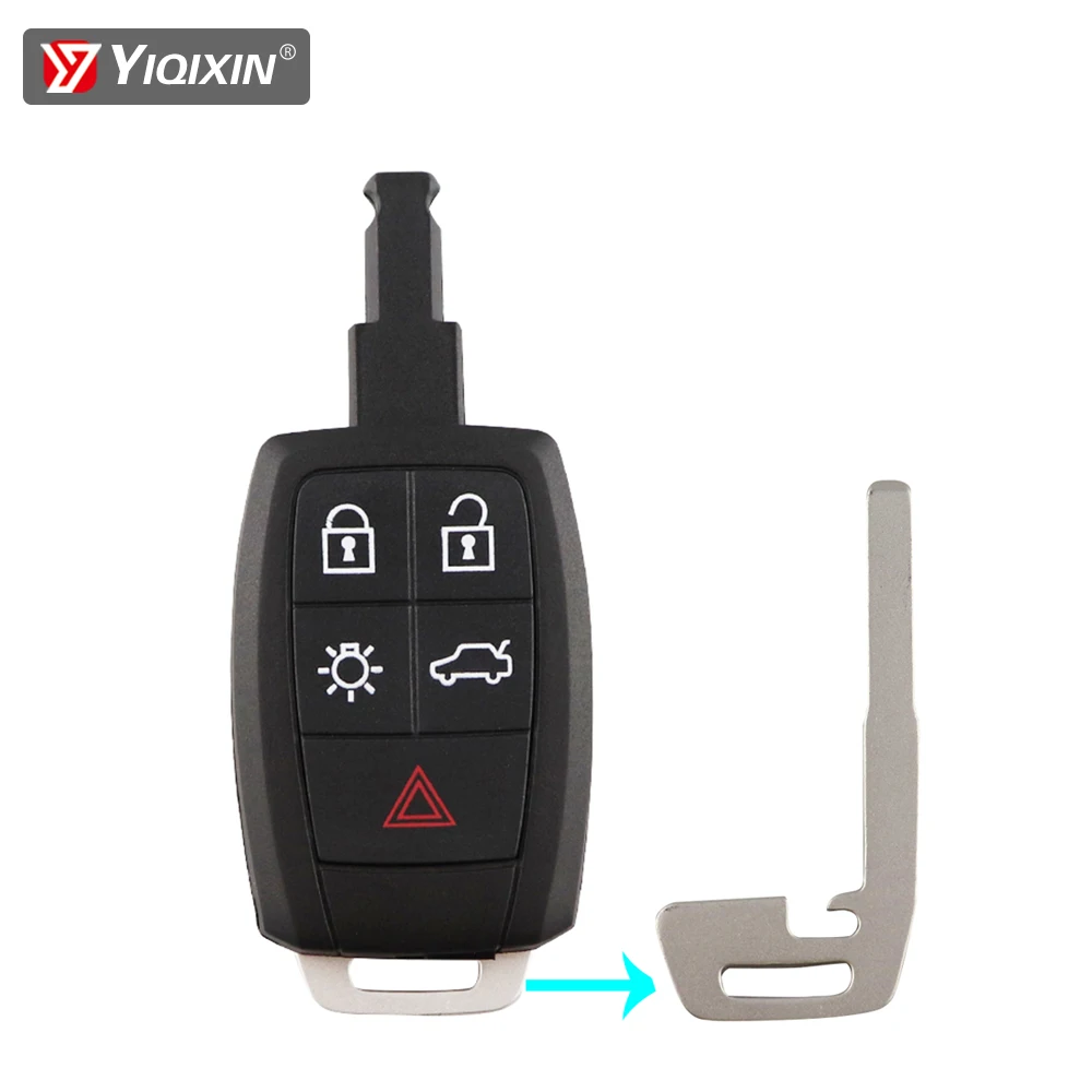 YIQIXIN New Style Remote Car Key Shell For Volvo C30 C70 XC90 V70 S60 V40 V50 Fob Case Cover Replacement With Insert Blade