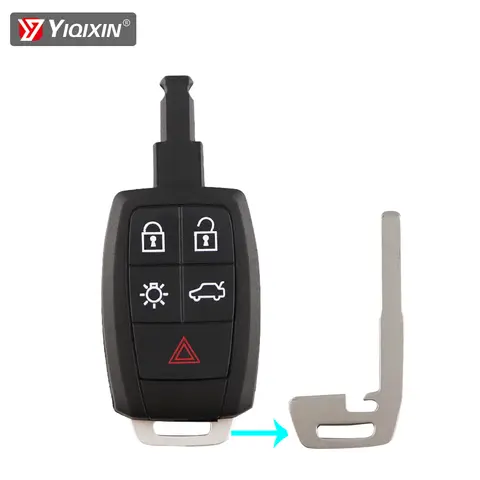 YIQIXIN 볼보 C30 C70 XC90 V70 S60 V40 V50 Fob 케이스 커버 교체 용 새 스타일 원격 자동차 키 셸, 삽입 블레이드 포함