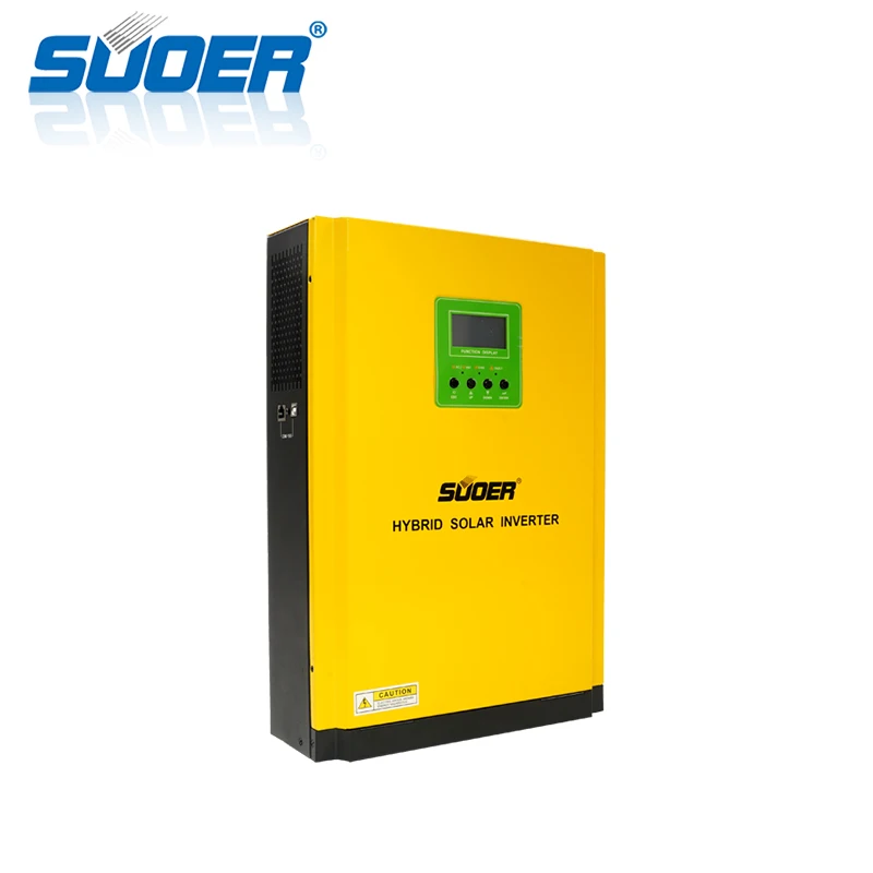 SUOER 24 volt 3.2kva 3kva Single output mppt hybrid solar power inverter ac invertor with MPPT solar charge control