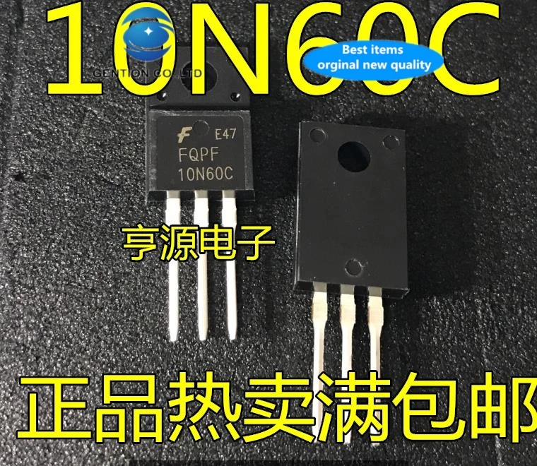 

30pcs 100% new and orginal real stock FQPF10N60C 10 n60 n60c MOS field effect tube 10 TO 600 v - 220 - a